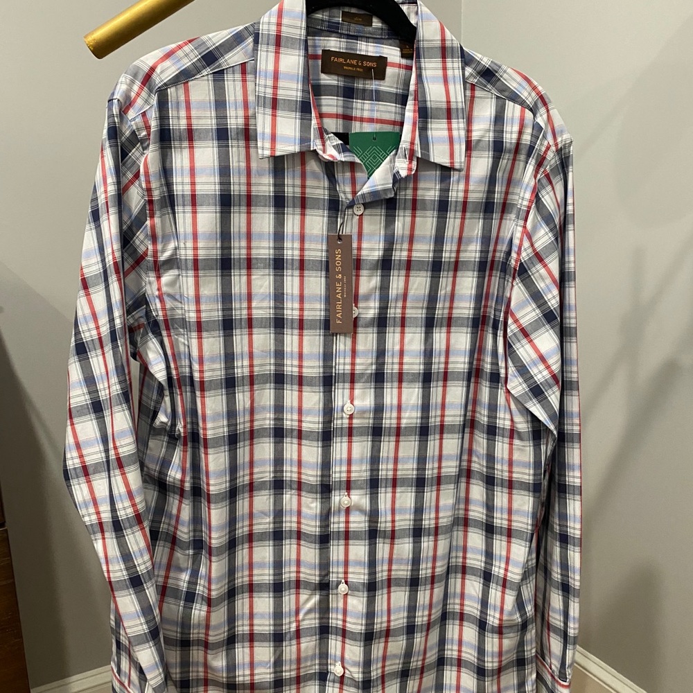 Long sleeve plaid fairlane and sons shirt